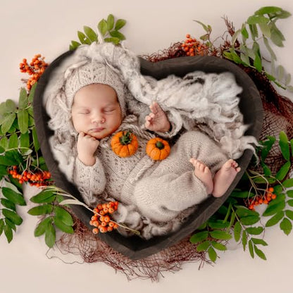 Heart Shaped Photography Props Baby Infant Photo Props Kids Baby Basket Kid Photo Posing Case Clothes Newborn Modeling Wood