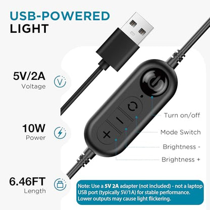 InnoGear Video Conference Light for Computer, 120 LED Streaming Light On-Camera Video Lights for Monitor Camera Lighting Selfie Zoom Lights with 5 Modes for Laptop Webcam Podcast Recording