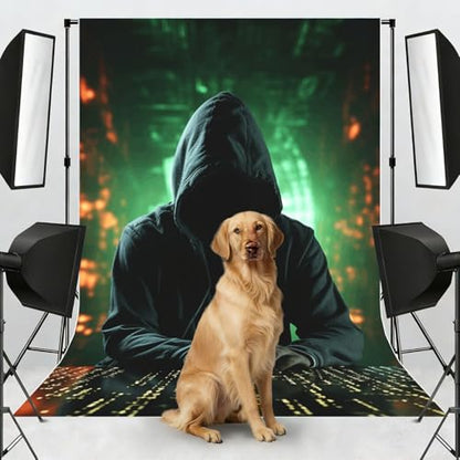 Hacker Attack Backdrop Background for Photography 5x7ft Photobooth Professional Photo Backdrop Curtains Video Photography Studio Photo Backgrounds Banner Booth Background Screen Parties - color: Hacker Attack