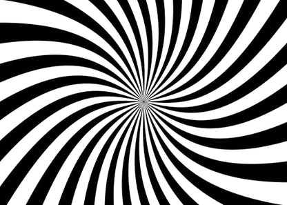 BELECO 9x6ft Fabric Black White Stripes Backdrop Abstract Swirl Pattern Vortex Texture Black and White Rays Sunburst Background for Themed Party Decorations Banner Photoshoot Props - size: 9x6FT