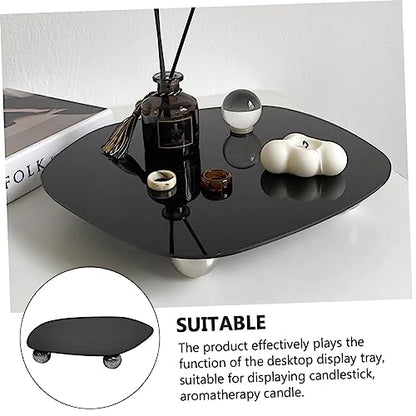Ciieeo 1Pc Acrylic Display Tray for Home Decor and Aromatherapy Unique Photography Prop and Sundries Storage Container Material Irregular Shape for Jewelry and Cosmetics Organization