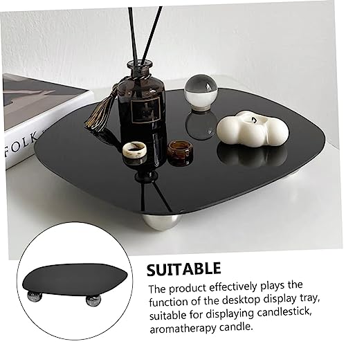Ciieeo 1Pc Acrylic Display Tray for Home Decor and Aromatherapy Unique Photography Prop and Sundries Storage Container Material Irregular Shape for Jewelry and Cosmetics Organization