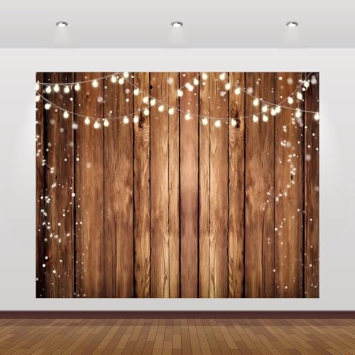 Wood Backdrop for Photography Brown Rustic Wooden Backdrops for Party Wood Panel Background Baby Shower Birthday Party Vintage Wood Plank Wall Backdrop Photoshoot 12x10ft - size: 12x10ft