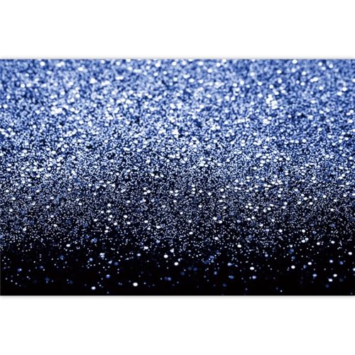 Black and Blue Backdrop White Glitter Blue-Black Backdrop Birthday Wedding Dance Graduation Party Banner Studio Supplies Vinyl Decorative Prop 5x5ft (150x150cm) - color: Black and Blue, size: 5x5ft (150x150cm)