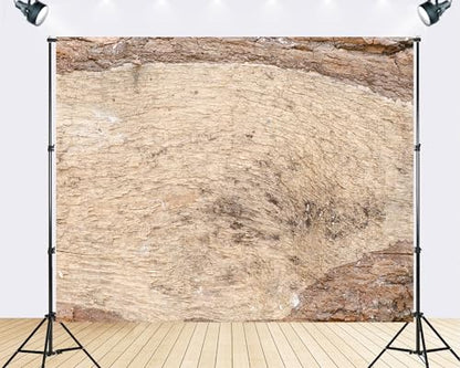 Trykid 10x10ft Tree Stump Cross Section Backdrop Ring Bark Texture Rough Natural Surface Photography Background Rustic Outdoor Craft Tapestry Party Decoration Photo Studio Prop Fabric - size: 10x10ft
