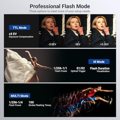 NEEWER 120Ws 2.4G TTL Outdoor Strobe Flash, Compatible with Godox, 1/8000s HSS Portable Studio Monolight with Modeling Light /3000mAh Battery/420 Flashes/1.5s Recycle for Photography Photoshoots, Q120