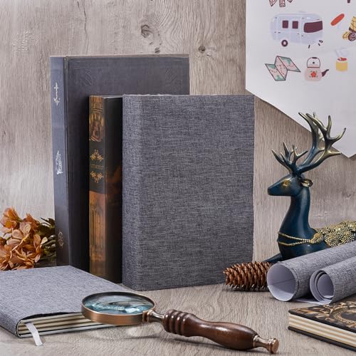 CRASPIRE 51 x 11.8 Linen Book Cloth Dark Gray Books Binding Fabric Surface Paper Backed Bookcover Densely Woven Cloth Books Album Scrapbooking Archival Covering Protector Bookbinding Supplies - color: Dark Gray