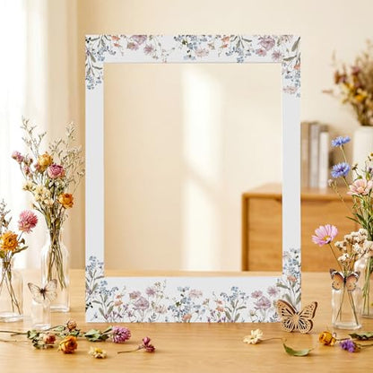 Bucherry 32 x 24 Inches Wedding Photo Booth Props Picture Frame DIY PVC Cutouts Photo Booth Prop Selfie for Bridal Shower Birthday Baby Shower Graduation Party Supplies Favor - style: Elegant Style