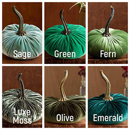 Create Your Own Set of 4 Small Velvet Pumpkins, Handmade Home Decor, Holiday Mantle, Fall Halloween Thanksgiving Centerpiece, Wedding (Create Set 4 Small) - color: Create Set 4 Small