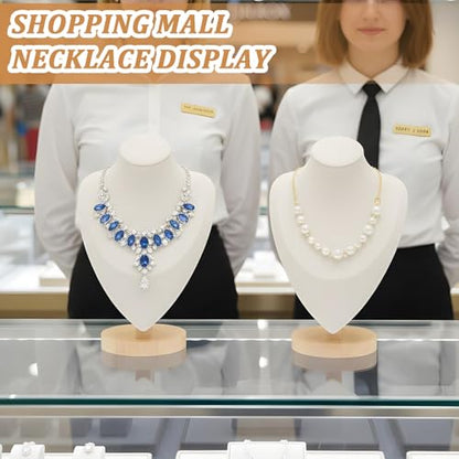 3pcs Necklace Display Stand,Jewelry Bust Display Stands,Jewelry Necklace Display for Vendors,Jewelry Photography Props,Home Trade Organizer(9.64" D x 4.13" W x 6.49" H)