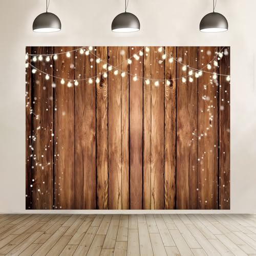 Wood Backdrop for Photography Brown Rustic Wooden Backdrops for Party Wood Panel Background Baby Shower Birthday Party Vintage Wood Plank Wall Backdrop Photoshoot 12x10ft - size: 12x10ft