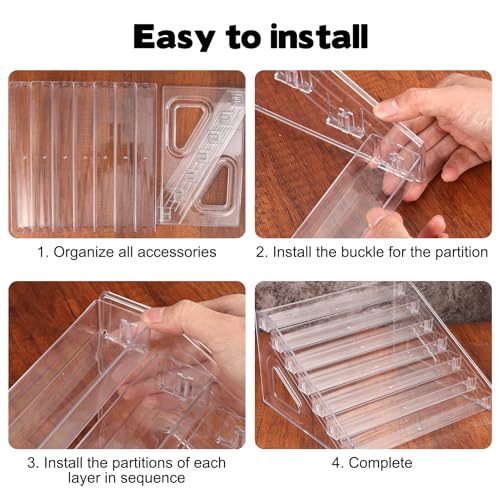 2 Pack 7 Tier Earring Display Stand Acrylic Earring Holder Organizer Holds 4 Pairs of Earrings in One Row Retail Detachable Jewelry Card Stand for Selling Vendors Jewelry Display Earring Rack