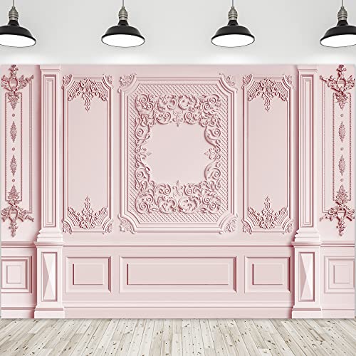 Riyidecor Pink Wedding Wall Backdrop Polyester Fabric Classic Empty Room Empaistic Modern Elegant Church 8Wx6H Feet Blush Gorgeous Bridal Romantic Photography Background Wedding Photo Studio Shoot - color: 07, size: 8Wx6H