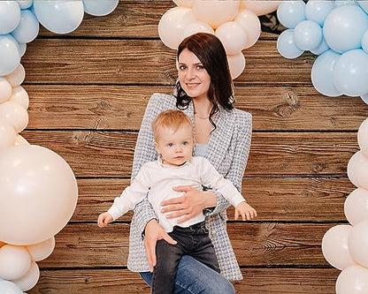 Buryeah Wooden Backdrop Wall Brown Wood Fabric Background Polyester Rustic Photo Backdrop for Photoshoot Baby Shower Wedding Party Photography Supplies(10 x 8 ft) - size: 10 x 8 ft