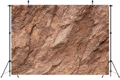 BELECO 10x10ft Fabric Brown Cliff Rock Backdrop Archeology Cave Wall Abstract Stone Texture Rock Wall Background for Theme Party Decorations Banner Kids Adults Portrait Photo Studio Props - size: 10x10FT