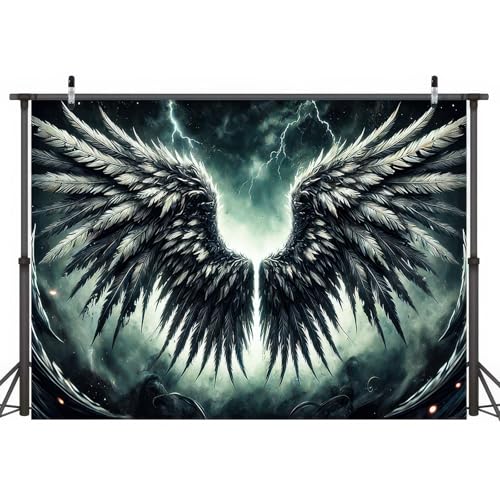 BlissYard 8x6ft Wings Background Angel Feather Wings Background Photo Prop Banner Decorations Room Decoration Wallpaper Photo Studio Booth Props Men's and Women's Bedroom Backgrop Decoration - color: Wings Background#4