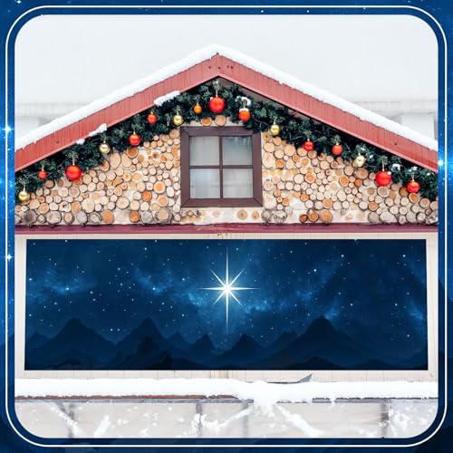Newwiee 18 ft x 6 ft Nativity Scene Backdrop Banner Easter Scene to Bethlehem Nativity Christmas Decor Bible Supplies Western Backdrop for Christmas Church Event Medieval Party Decor (Bethlehem)