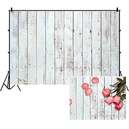 White Wood Photo Photography Backdrop,Yeele 5x3ft Vinyl Grey Wooden Floor Rustic Faux Wall Texture Background,Baby Shower Birthday Party Cake Table Decoration Banner Newborn Kids Portrait Photoshoot - size: 5x3ft