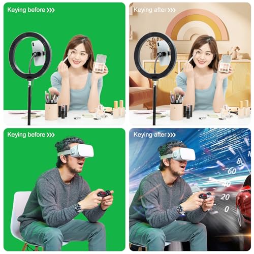PULUZ Photo Background Support System with 9.5x6.5ft/300x200cm Backdrop Stand Kit, Portable greenscreen Background and Blue Red Backdrop for Photography, Video Shooting, Live Streaming, Party - size: 9.5x6.5 Ft Backdrop Kit