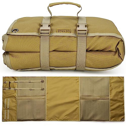 DEYACE Shooting Mats Prone Padded, Extra Large Portable Roll Up Shooting Padded Mat for Range Shooting and Hunting - color: Tan