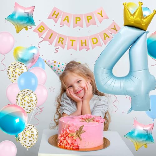 Giant Pale Blue 2 Number Crown Balloons 40 Inch Light Blue 2 Mylar Helium Large Crown Digital Balloon Baby Blue Birthday Numbers Balloons 2nd Birthday Kids Theme Party Decoration Supplies - color: Crown Pale Blue 2