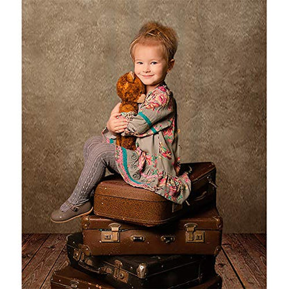 Allenjoy 8x12ft Soft Retro Abstract Brown Wall with Wood Floor Backdrop for Kids Photography Baby Newborn Cake Smash Photo Shoot Background Photographer Props - size: 8'x12'