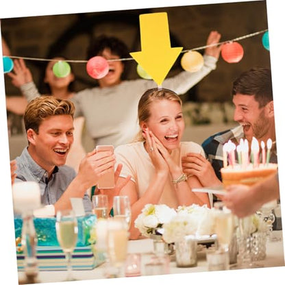 Uonlytech 2pcs Halloween Photo Booth Hairbands with Yellow Arrow and Exclamation Mark Headpieces, Silly Carnival Costume Accessories for Parties and Themed Events