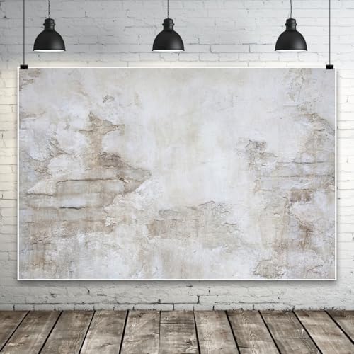 Laeacco Rustic Rock Wall Backdrop 8x6ft Shabby Lime Wall Photography Backdrop Grunge Brick Wall Realistic Wall Photo Studio Rough Stone Wall Child Adults Baby Photo Portraits Video Props - size: 8x6ft