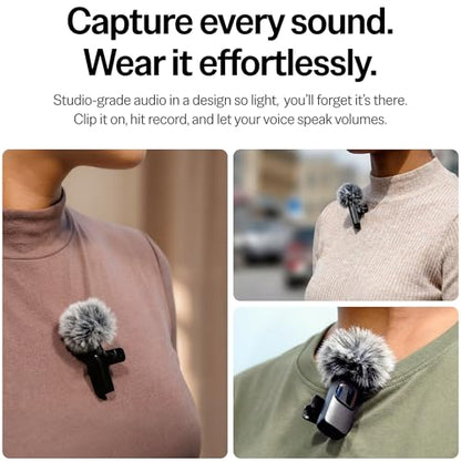 Mini Mic Pro (Latest Model) – #1 Microphone for iPhone & Android, Wireless Mini Microphone, ClearVoice™, Noise Cancelling, Lavalier Mic for TikTok, YouTube & Interviews (iPhone 15+) - style: USB-C Only (iPhone 15+ / Android)