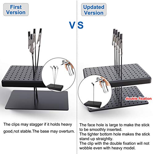 GJJC10B- 2PCS Model Painting Stand Base and 40pcs Alligator Clip Sticks for Airbrush Hobby Model Parts New - style: 2PCS