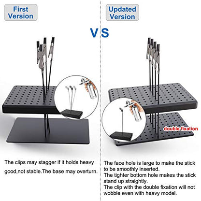 GJJC10B- 2PCS Model Painting Stand Base and 40pcs Alligator Clip Sticks for Airbrush Hobby Model Parts New - style: 2PCS