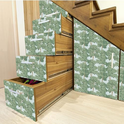 Main Street Peel and Stick Wallpaper Eco-Friendly Sheets 12 Pack, 11 X 16 Inch Toile Forest Design, Wall Mural for Home Decor, Removable Wall Decor Wallpaper Peel and Stick for DIY Projects - style: Toile Forest