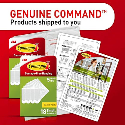 Command 4 lb Small Picture Hanging Strips 36 Pairs (72 Strips), Damage-Free Hanging Picture Hangers, No Tools Wall Hanging Strips for Home Decor, White Adhesive Strips - style: 36 Pairs