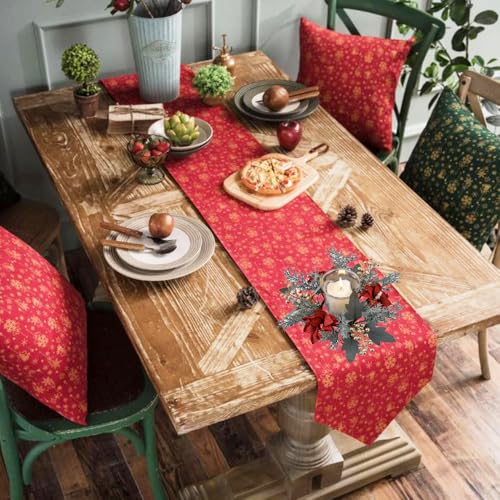 Christmas Candle Ring Kitchen Cabinet Wreath Xmas Table Centerpieces 9.8" Mini Rings Wreaths Candle Holder for Pillars Rustic Home Decor