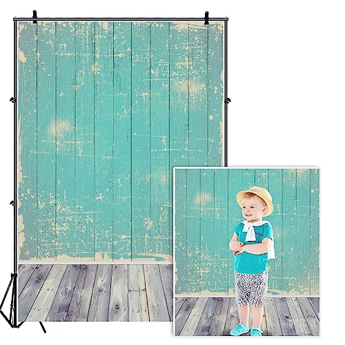 AOFOTO 6x8ft Vintage Wooden Wall Backdrop Old Shabby Hardwood Board Photography Background Nostalgia Retro Rustic Photo Studio Props Girl Child Boy Kid Adult Artistic Portrait Vinyl Wallpaper - size: 6x8ft