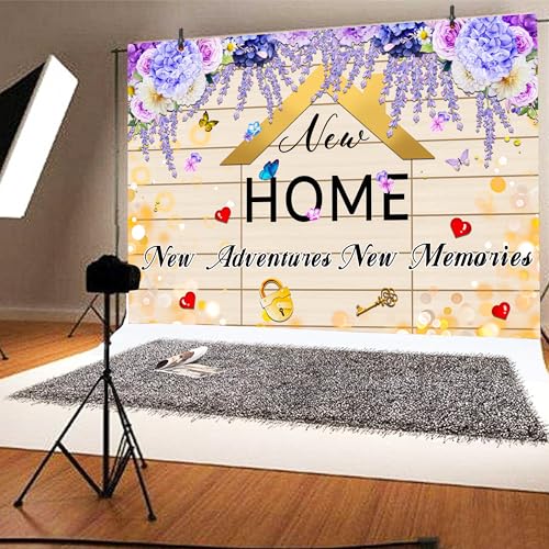 9x6 ft New Home Backdrop Large Rustic Wood Photo Booth Background for Celebration Housewarming Party Real Estate Photography Home-Related Social Media Content - size: 9x6 ft