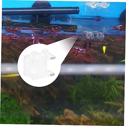 BESPORTBLE 2pcs Acrylic Clips for Fish Tank Backdrop Aquarium Background Fixing Clamp Siphon Design for Easy Installation and Durability