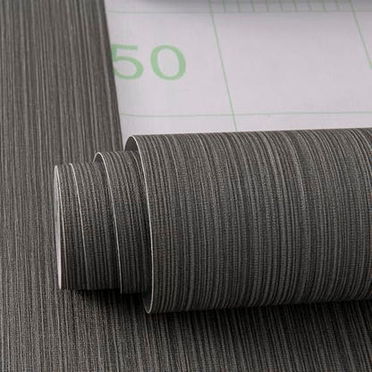 Black Grasscloth Peel and Stick Wallpaper Linen Textured 24"x787" Faux Grassweave Upgraded Thick Extra Large Self-Adhesive Neutral Contact Paper Vinyl Roll for Home Use - color: gray black, size: 787" x 24"
