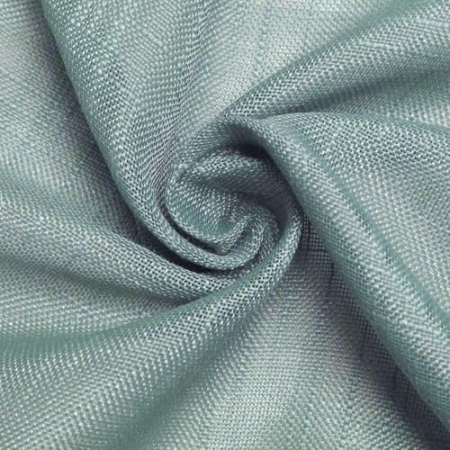 Efavormart 120" Dusty Blue Premium Faux Linen Round Tablecloth | Textured Wrinkle Free Tablecloth - color: Dusty Blue, size: 120" (Round)
