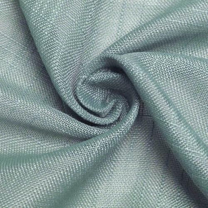 Efavormart 120" Dusty Blue Premium Faux Linen Round Tablecloth | Textured Wrinkle Free Tablecloth - color: Dusty Blue, size: 120" (Round)