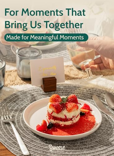 Sweese 7.4 Inch Porcelain Dessert Plates, Set of 6 - Stackable, Microwave Oven Safe - White - color: White, size: 7.4 Inch