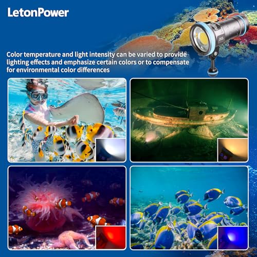 Shark CB 6000 Lumen Dive Light for Underwater Photography, 120m Underwater Video Light 96 CRI with 120 Degree Wide Beam Angle Scuba Flashlight for Professional Dive Photography Fill Light - size: Shark CB