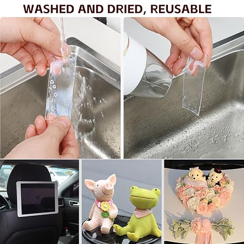 Double Sided Tape Heavy Duty Removable 10FT Clear Nano Tape Adhesive Mounting Tapes for Wall Decor,Hanging Picture, Poster, Carpet, Photo Deco - size: 10FT