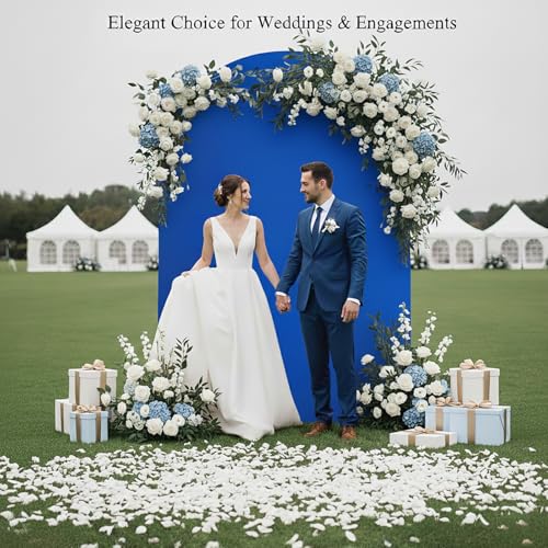 Double Sided 6.6FT Royal Blue Arch Backdrop Cover Spandex Fitted Stretchy Arch Covers for Wedding Birthday Party Bridal Baby Shower Ceremony - color: Royal Blue, size: 6.6FT