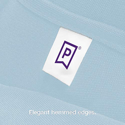 Gee Di Moda Cloth Napkins - 17 x 17 Inch Baby Blue Dinner Napkins - Set of 12 Soft & Absorbent Washable Fabric Cloth Table Napkins with Hemmed Edges for Hotel Restaurant, Holiday Parties & Wedding - color: Baby Blue
