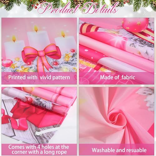 Buryeah Christmas Door Cover Decoration Christmas Fireplace Door Cover Xmas Nutcracker Banner Backdrop Photo Booth Prop Background for Winter Xmas Holiday New Year Party 6.5 x 3 Feet (Cute) - style: Cute