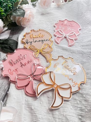 Personalised Manicurist Discs, 4'' Nail Artist Gifts - Customised Acrylic Photo Prop for Nail Salons (Style 1) - color: Style 1