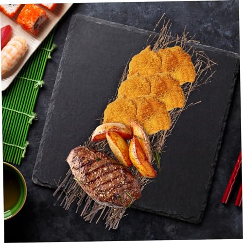 Ciieeo 3PCS Bamboo Sushi Serving Plate Set Decorative Fence Japanese Style Sushi Tray for Sashimi Food Photography Props for Restaurant and Home Decor