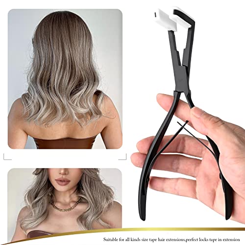 EHDIS Tape in Pliers Hair Extensions Pliers Stainless Steel Flat Surface Extensions Tape Sealing Clamp Pliers Tool (Type3)