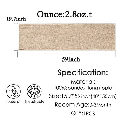 Newborn Photography Props Stretch Newborn Photography Wrap Blanket for Baby Boys Girls Posing Photo Shoot Props - color: Beige